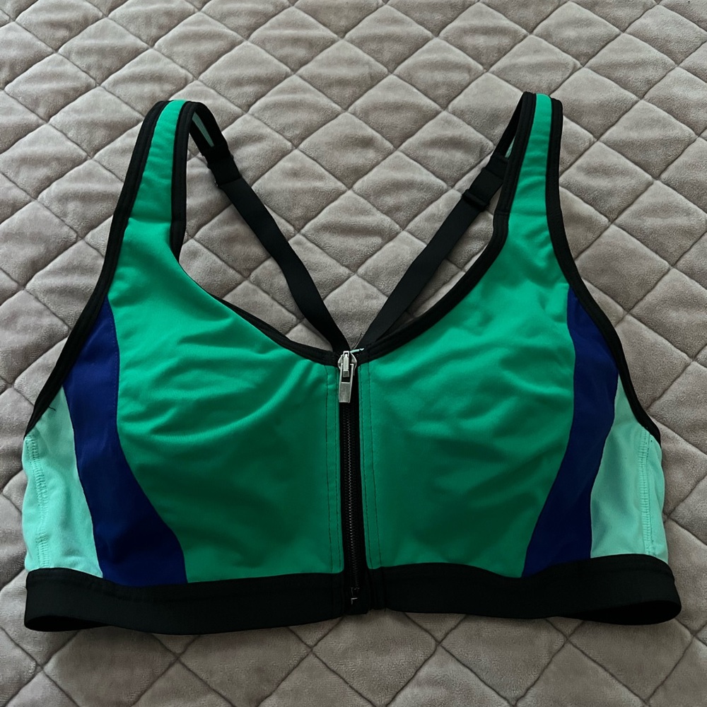 Women's Green and Blue Sports Bra